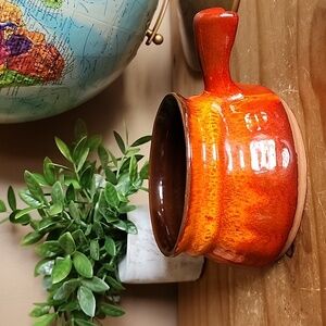 MCM Evangeline Canada Pottery Orange Ceramic Soup Mug